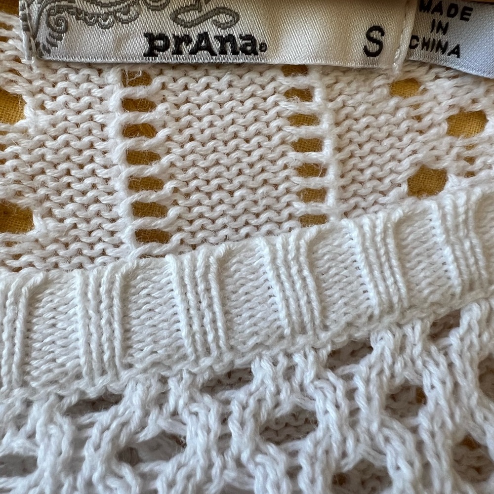 Prana White Knit Sweater View 3